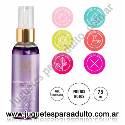 Aceites y lubricantes, Lubricantes saborizados, Gel Frutos Rojos 75ml Calin Saborizado